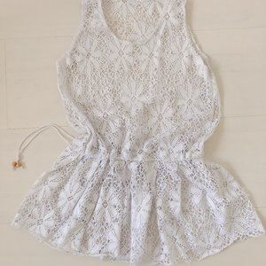 White Lace Swimsuit coverup